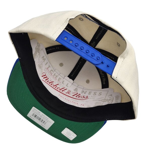 NFL Super Bowl XXVI 26 Mitchell And Ness Snapback Hat Cream Blue NWT - Picture 12 of 13